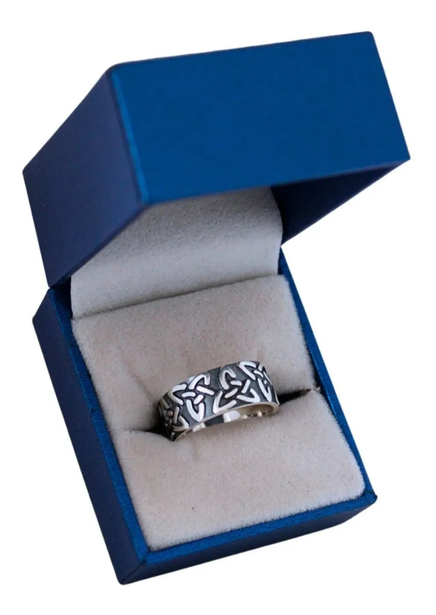 Anillo Vikingo Valknut Plata 925 Argolla De Protección Odín