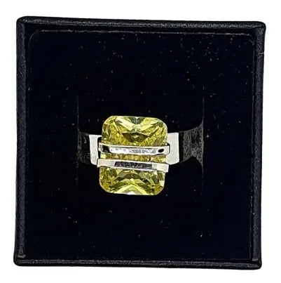 Anillo De Mujer Mayahuel Plata 925 Promesa Dama Compromiso Champagne Ajustable