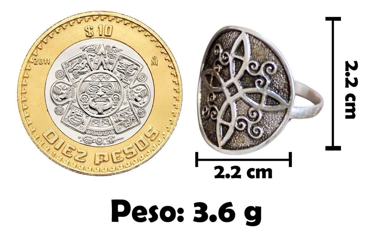 Anillo Nudo De Bruja Plata 925 Mujer Protección Amuleto Nice Plateado Ajustable