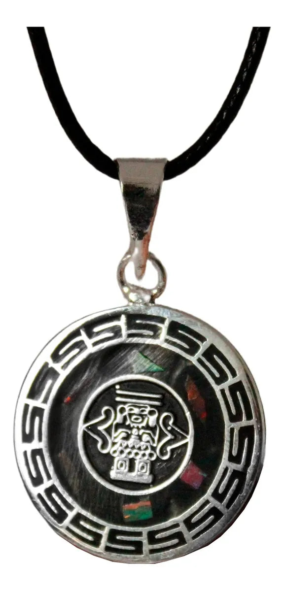 Dije Coatlicue Madre Dioses Aztecas Ópalo Plata Plateado