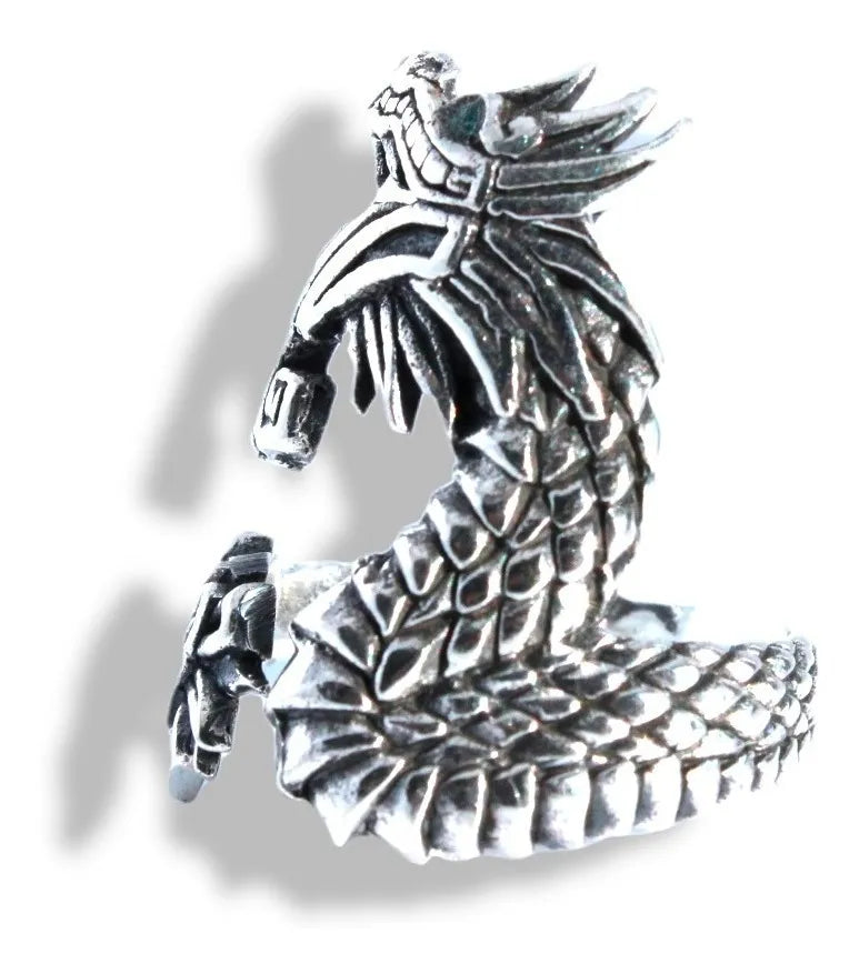Anillo Dragón Viserion Plata Fina 925 Hombre Mujer Ajustable