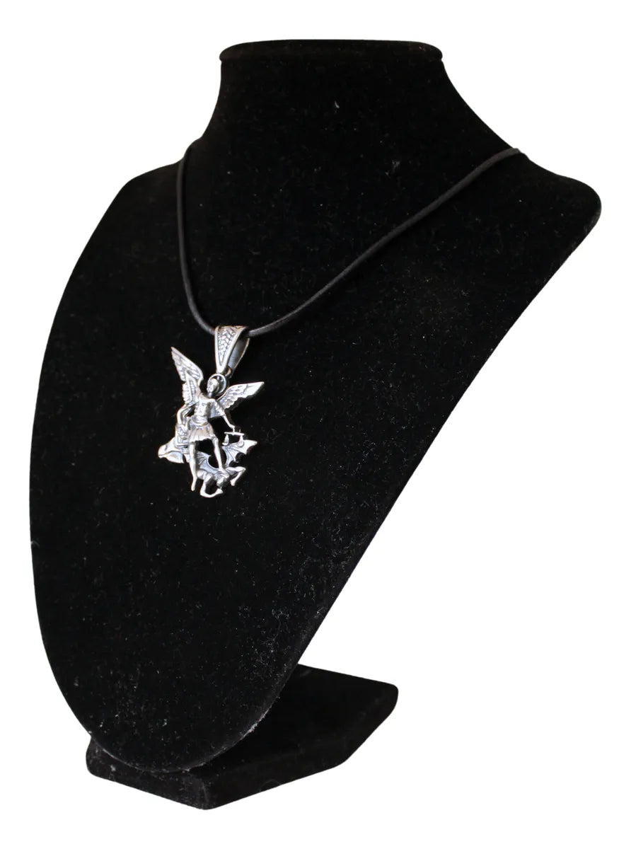 Collar Dije Ángel Guardián Plata 925 Protección Unisex Nice Plateado