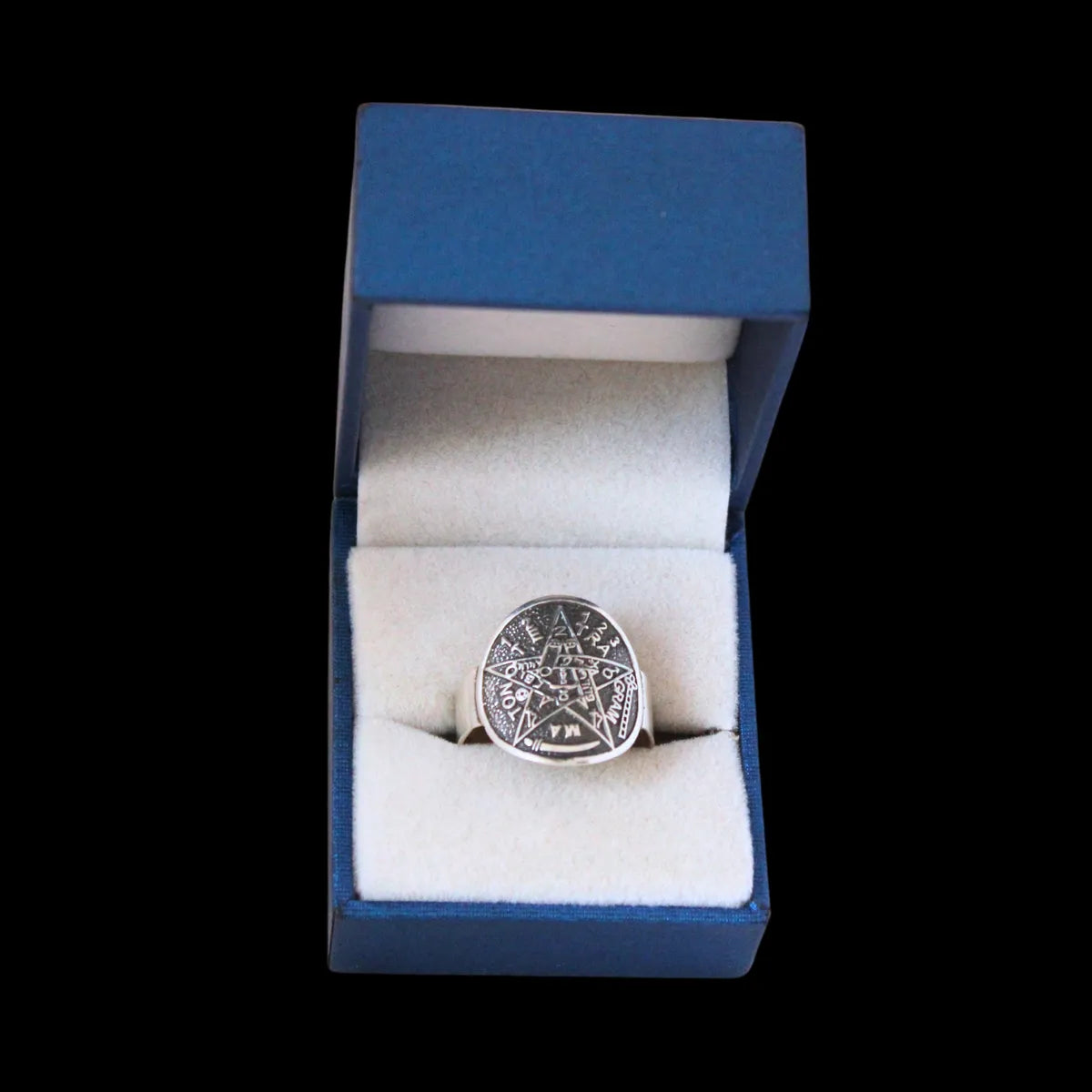 Anillo Tetragrámaton Plata 925 Protección Esotérica Amuleto