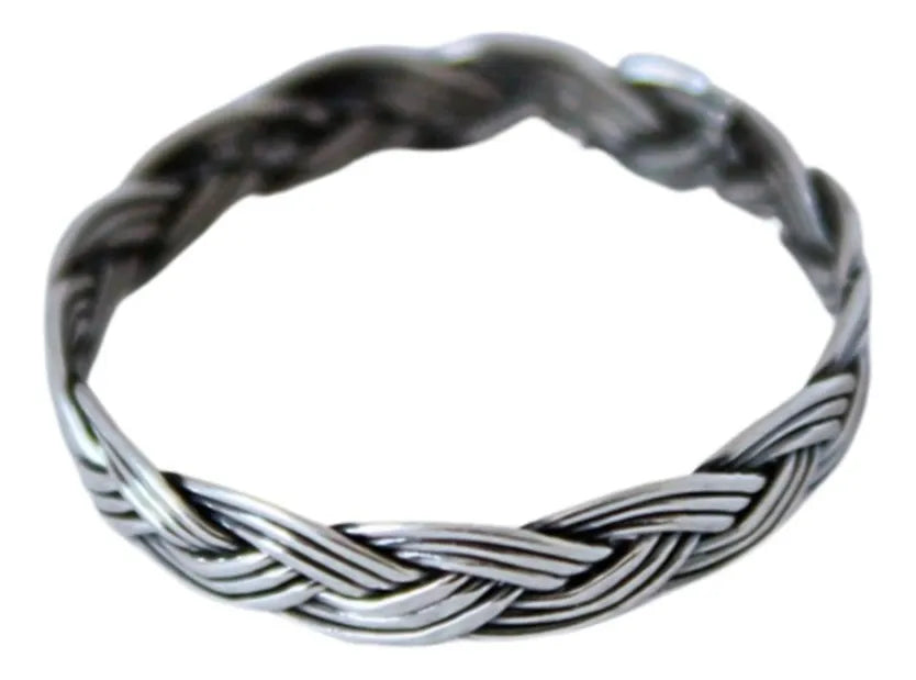 Anillo Plata 925 Argolla Lazos Entrelazados Boda Matrimonio