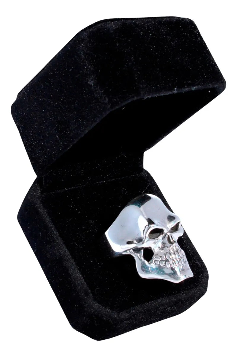 Anillo Para Hombre Cráneo Terrible Plata Maciza 925 Calavera