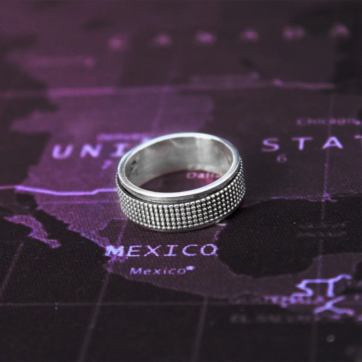 Argolla Lunares Plata 925 Giratoria Antiansiedad Taxco