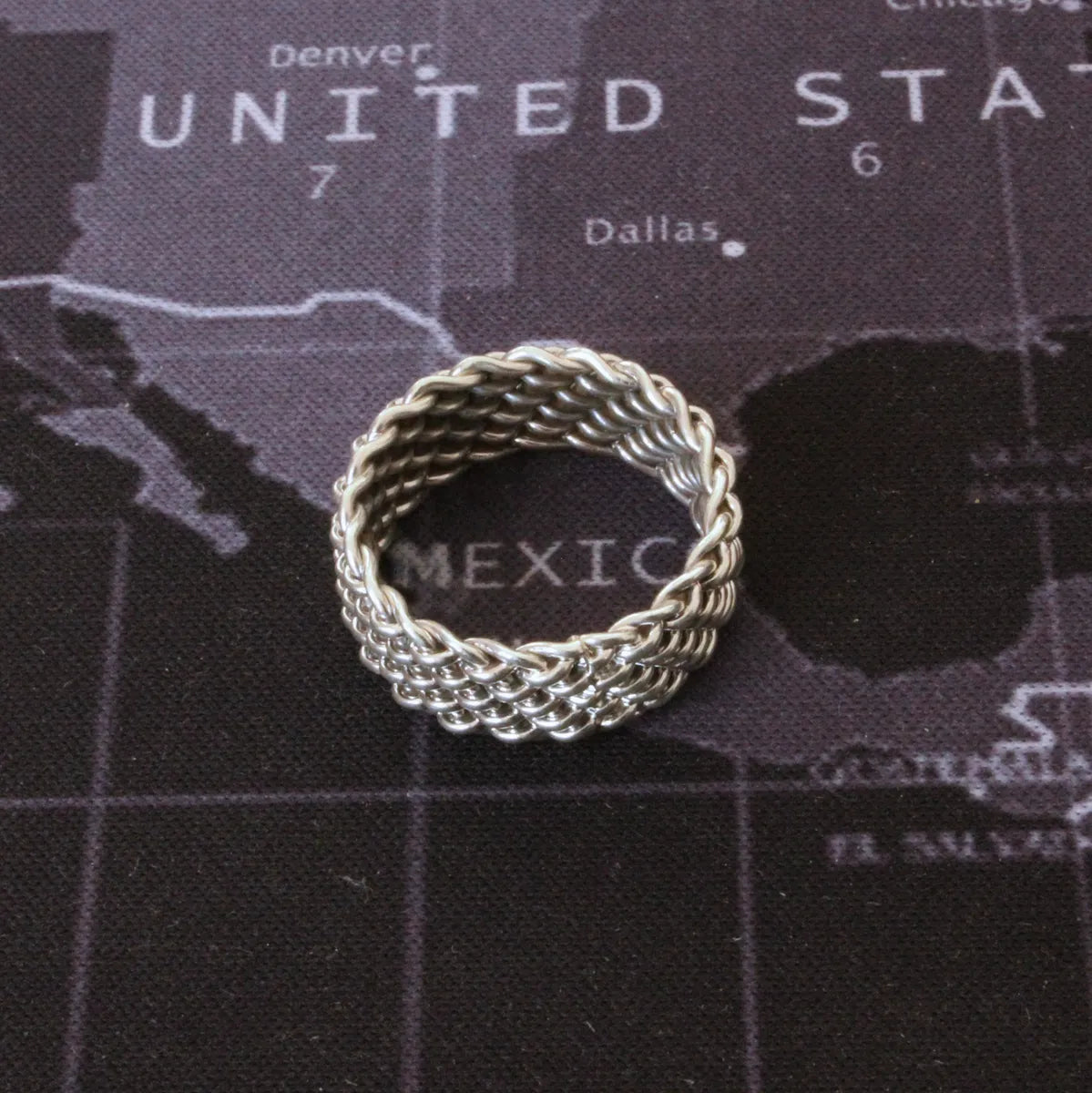 Anillo Promesa Encadenado 8mm Matrimonio Plata Joyería Gamma