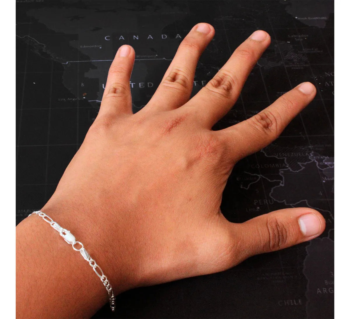 Pulsera Esclava Plata925 Hombre Mujer 18cm Joyería Fina Nice