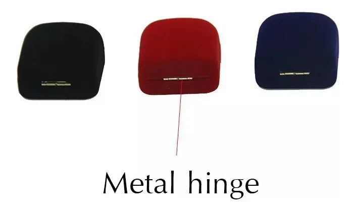 Caja Estuche Plegable Anillo Compromiso Promesa Terciopelo