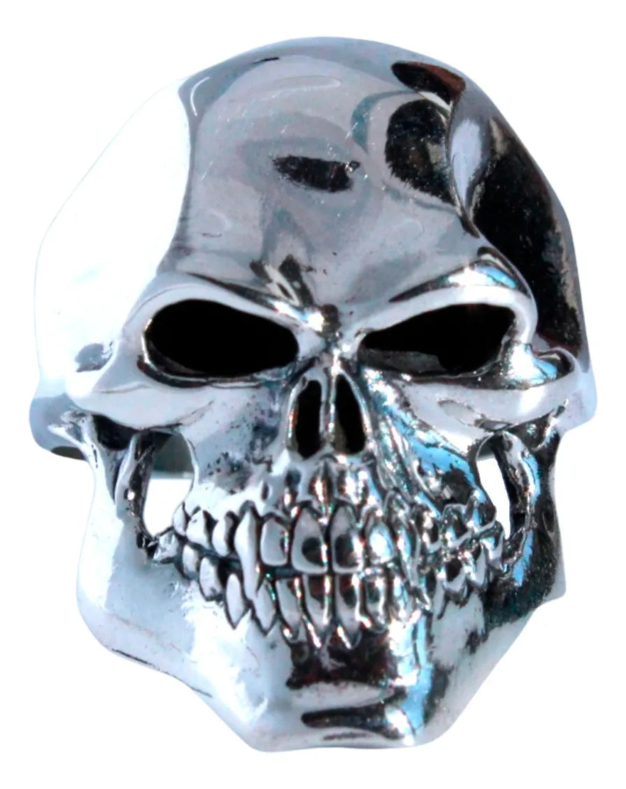 Anillo Para Hombre Cráneo Terrible Plata Maciza 925 Calavera