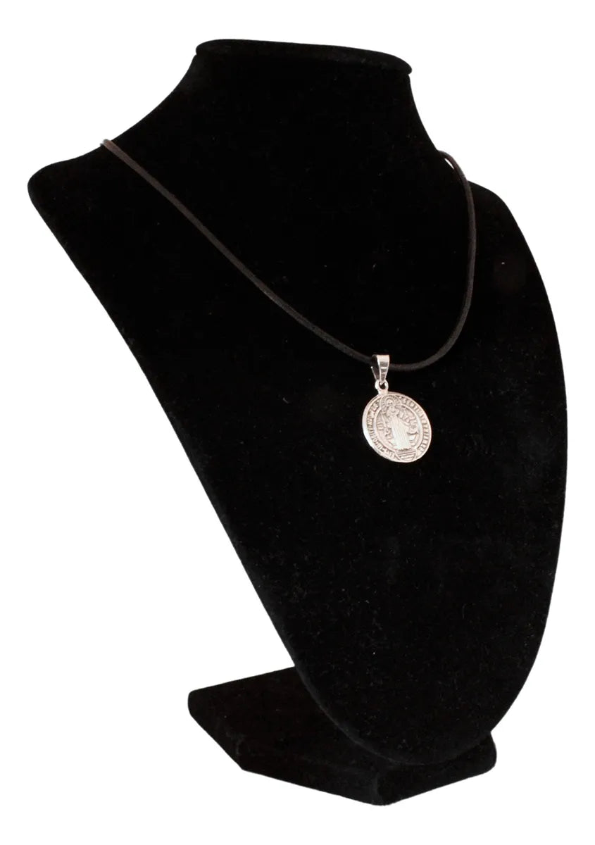 Medalla San Benito Plata 925 Dije Collar Protección Unisex Plateado