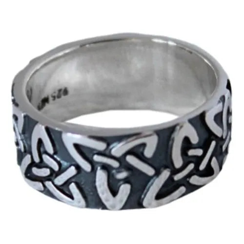 Anillo Vikingo Valknut Plata 925 Argolla De Protección Odín