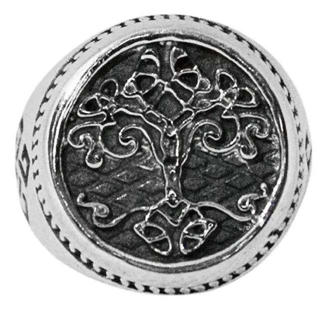Anillo Hombre Plata 925 Árbol De La Vida Joyería Caballero