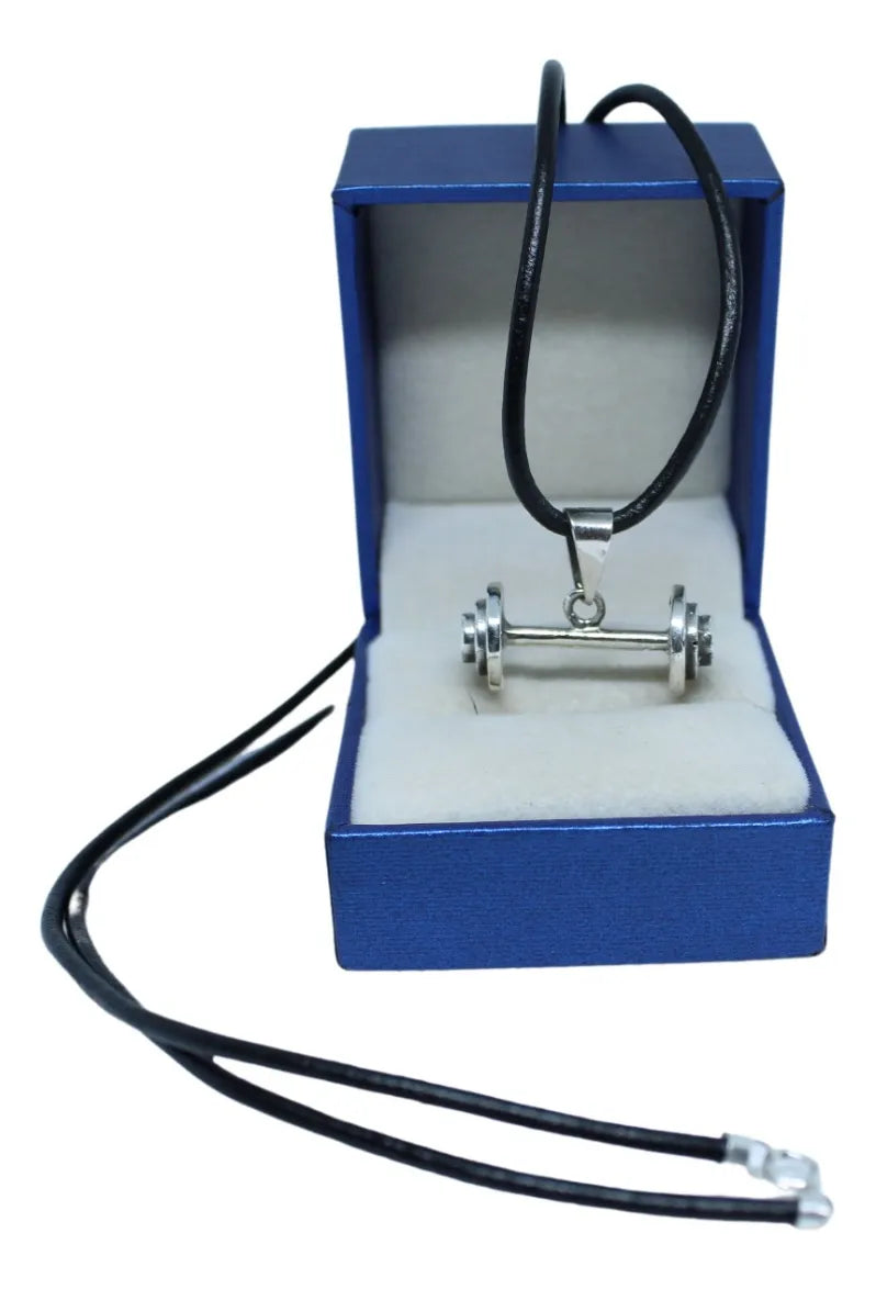 Kit Dije Mancuerna Plata 925 Cordón Piel Y Argollas De Plata