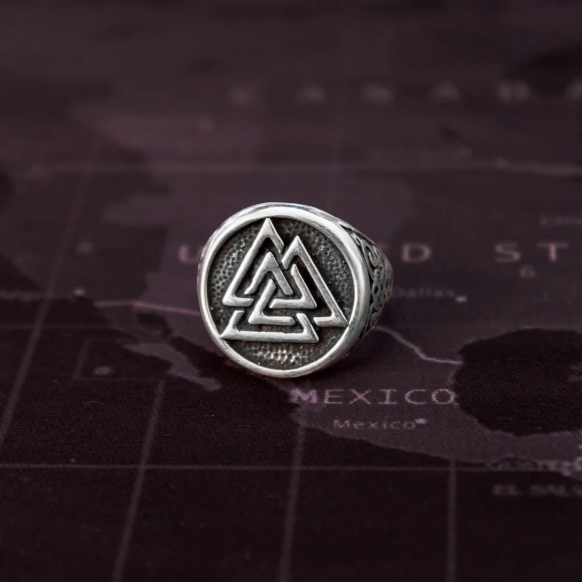 Anillo De Odín Valknut Protector En Plata 925 Hombre Vikingo