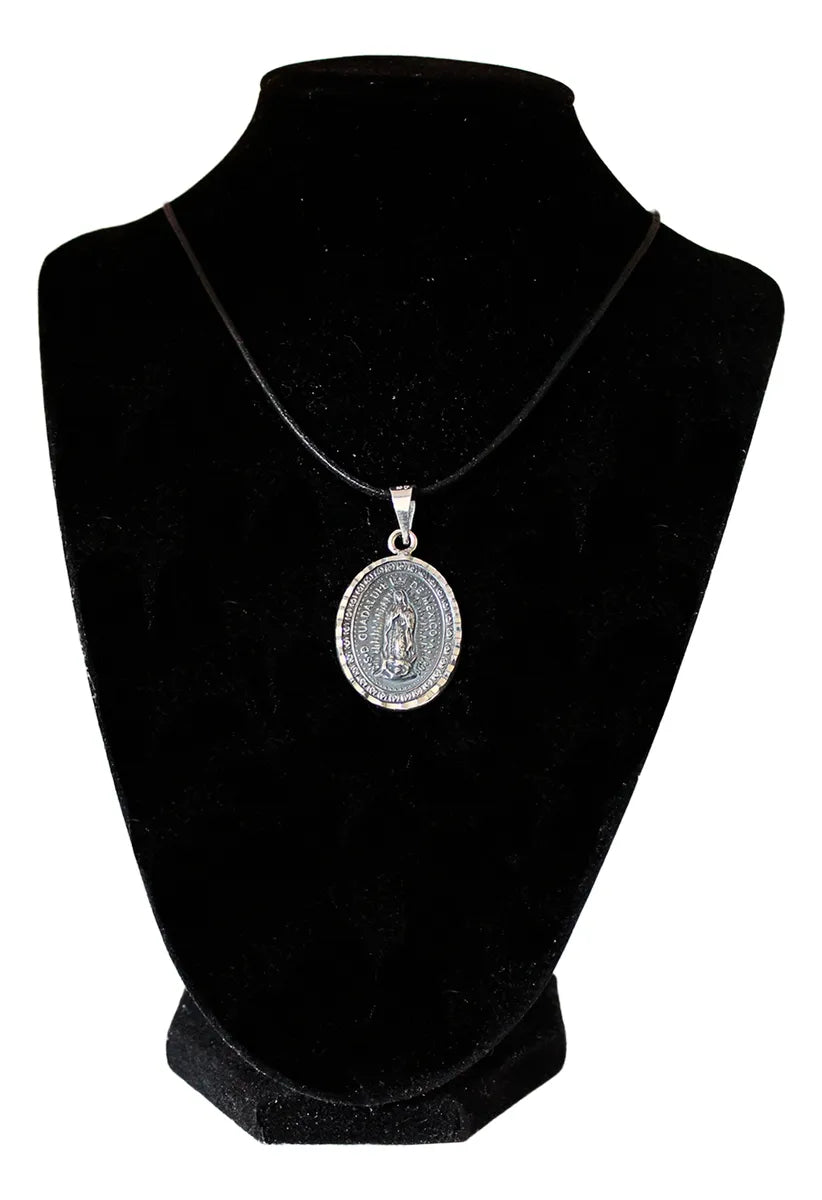 Dije Medallón Virgen Guadalupe Plata Fina 925