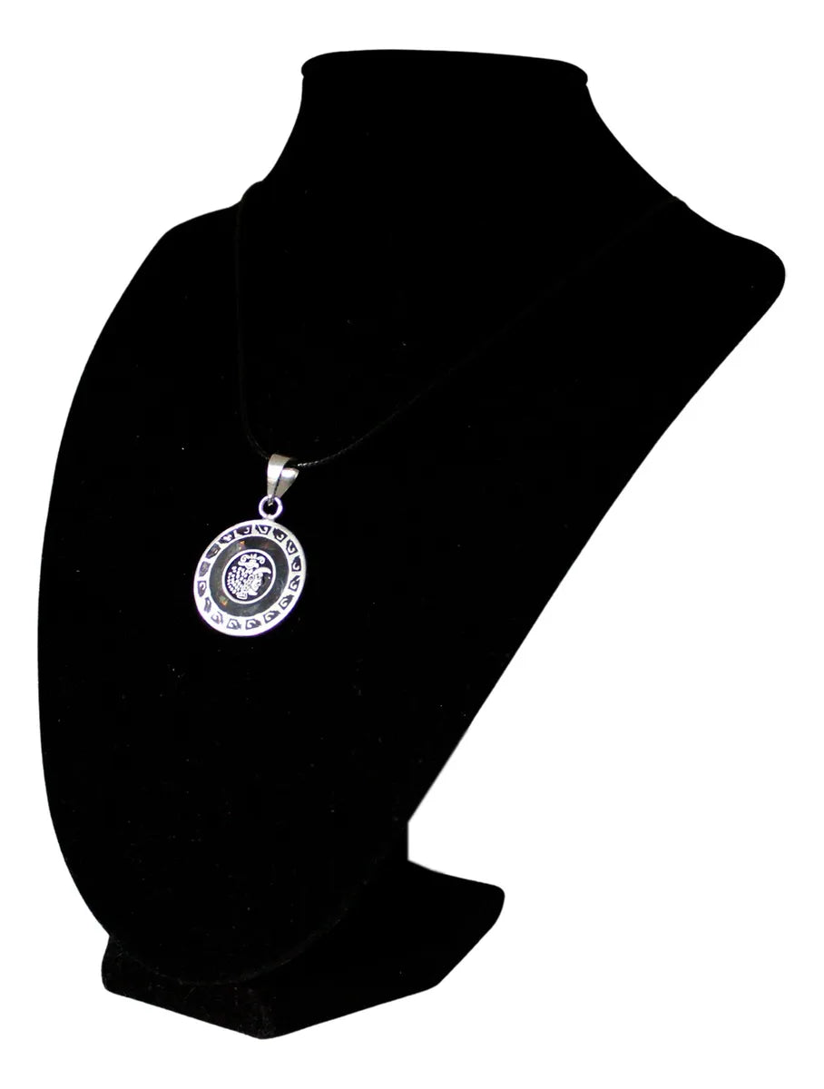 Dije Calendario Azteca Ópalo Guerrero Jaguar Plateado Plateado