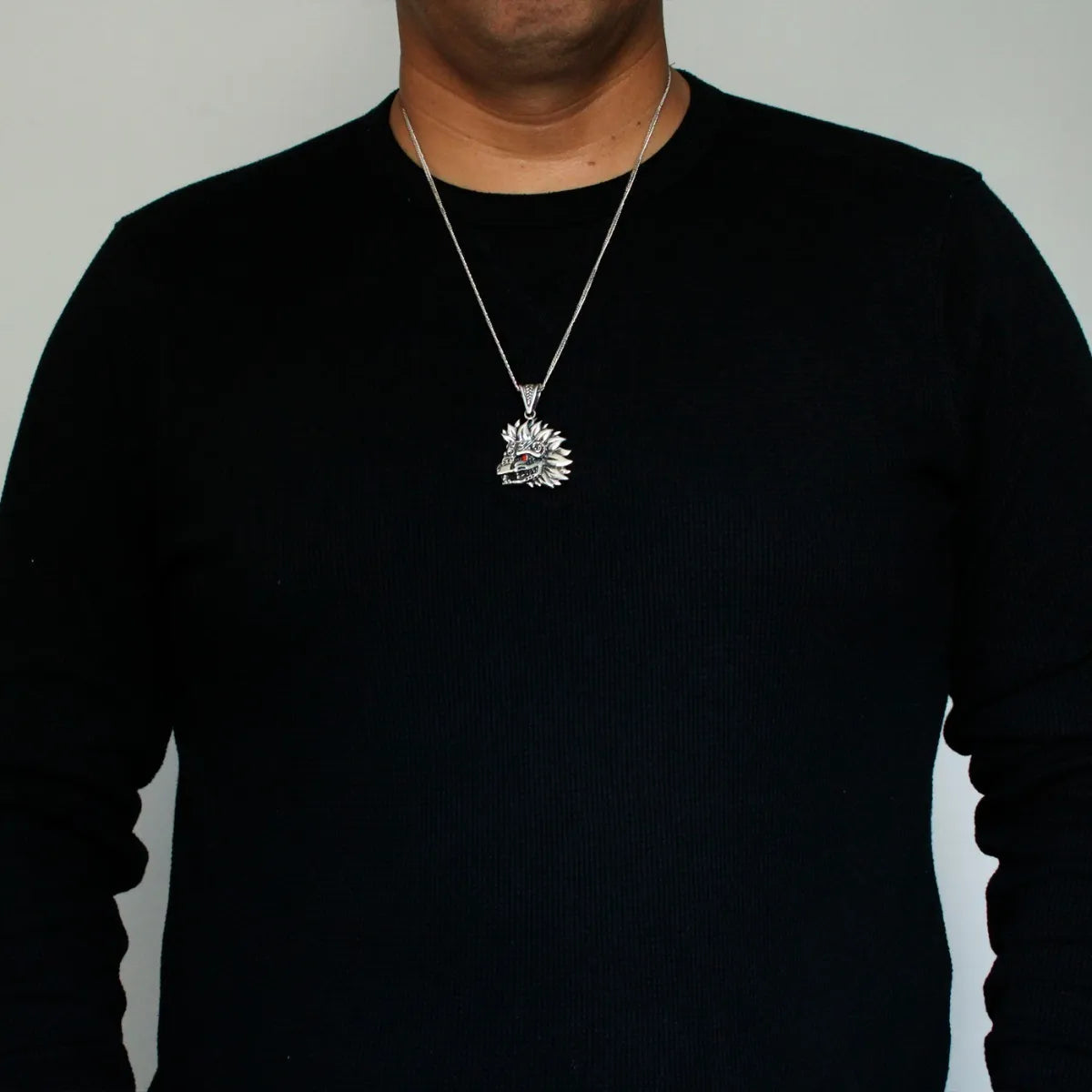 Dije Kukulkán Serpiente Emplumada Maya Plata 925 Con Cordón