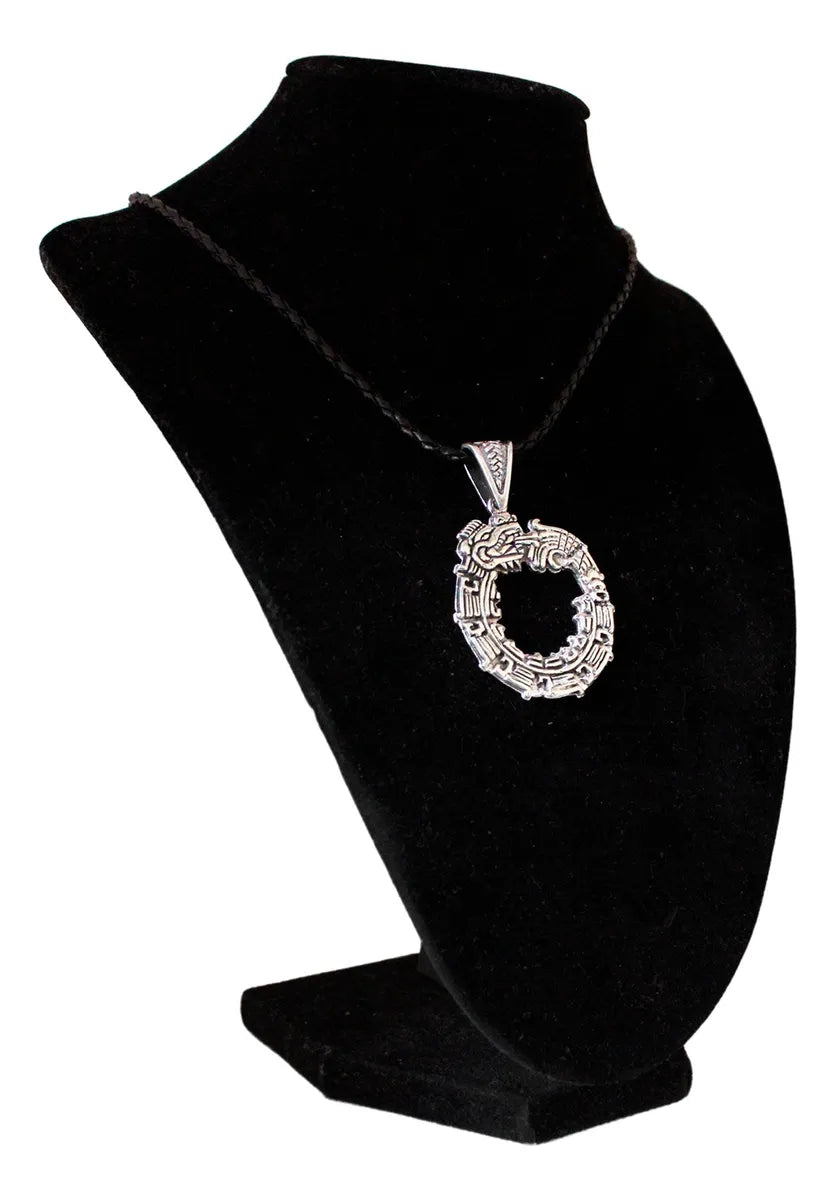 Collar Dije Quetzalcóatl Uróboros Plata 925 Hombre Mujer Plateado