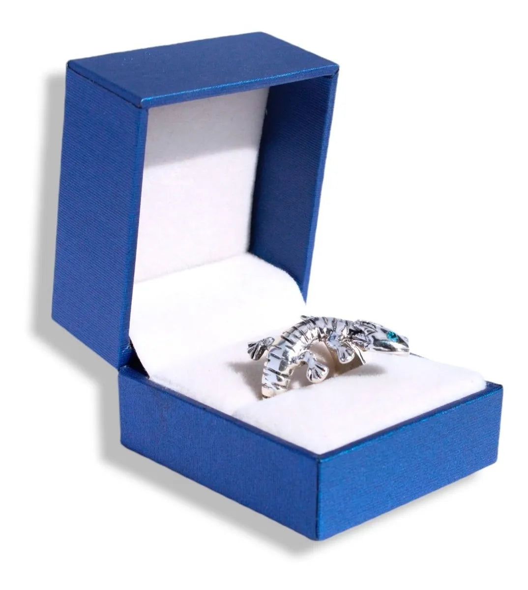 Anillo Ajolote Mexicano Plata 925 Zirconia Ajustable Axolotl