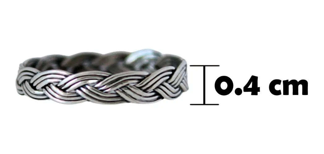 Anillo Plata 925 Argolla Lazos Entrelazados Boda Matrimonio