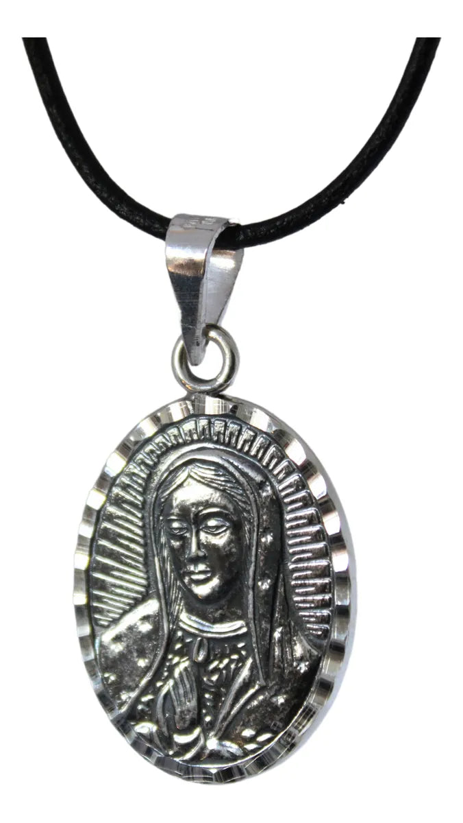 Dije Medallón Virgen Guadalupe Plata Fina 925