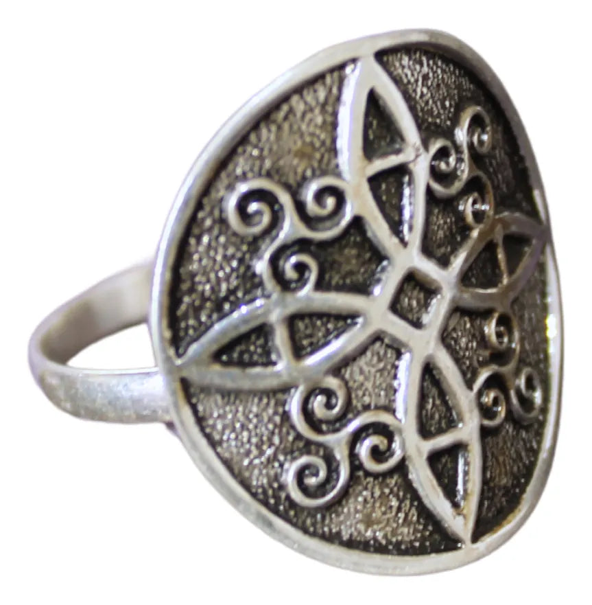 Anillo Nudo De Bruja Plata 925 Mujer Protección Amuleto Nice Plateado Ajustable