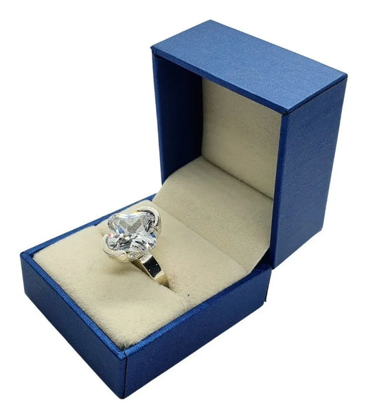 Anillo Mujer Gaia Plata 925 Compromiso Promesa Elegante Nice Diamante Ajustable