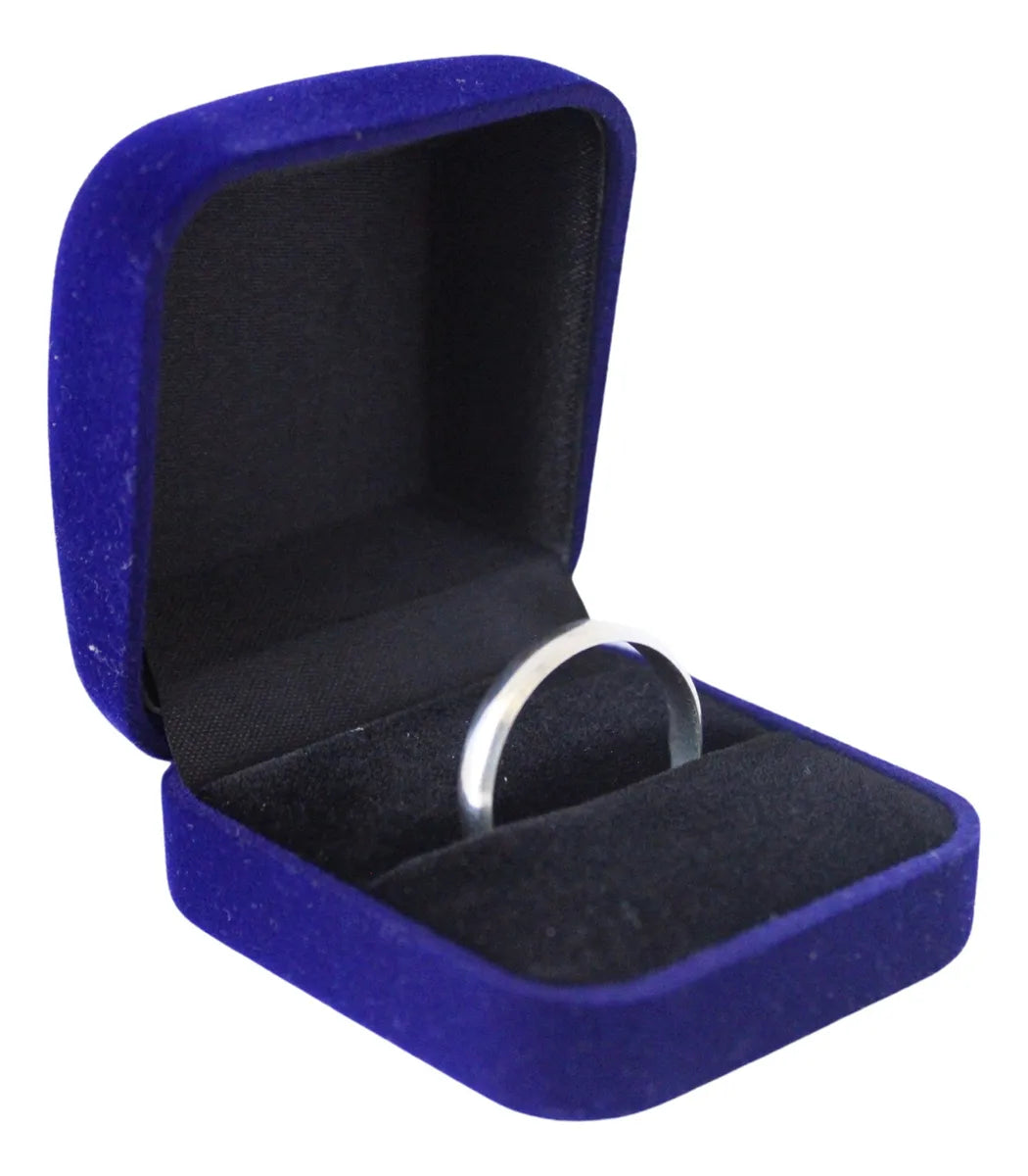 Caja Estuche Plegable Anillo Compromiso Promesa Terciopelo